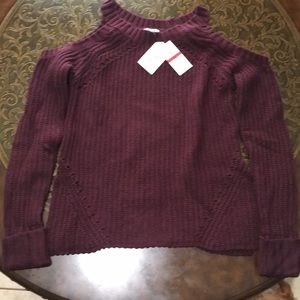 Hippie Rose Purple Knitted Sweater Top Size XS